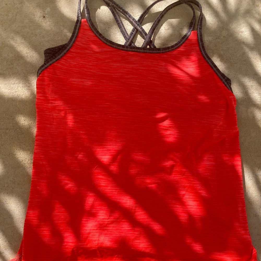 Athleta Girl Orange Tank size 12!